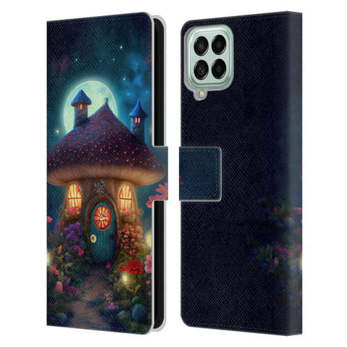 JK Stewart Graphics Mushroom House Leather Book Wallet Case Cover For Samsung Galaxy M33 (2022)