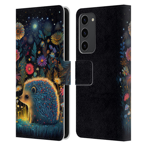JK Stewart Graphics Little Hedgehog Leather Book Wallet Case Cover For Samsung Galaxy S23+ 5G