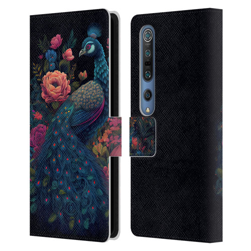 JK Stewart Graphics Peacock In Night Garden Leather Book Wallet Case Cover For Xiaomi Mi 10 5G / Mi 10 Pro 5G