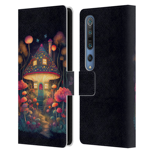 JK Stewart Graphics Mushroom Cottage Night Garden Leather Book Wallet Case Cover For Xiaomi Mi 10 5G / Mi 10 Pro 5G