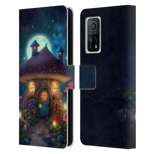 JK Stewart Graphics Mushroom House Leather Book Wallet Case Cover For Xiaomi Mi 10T 5G