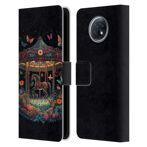 JK Stewart Graphics Carousel Dark Knight Garden Leather Book Wallet Case Cover For Xiaomi Redmi Note 9T 5G