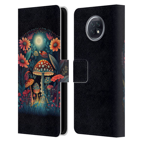 JK Stewart Graphics Ladybug On Mushroom Leather Book Wallet Case Cover For Xiaomi Redmi Note 9T 5G