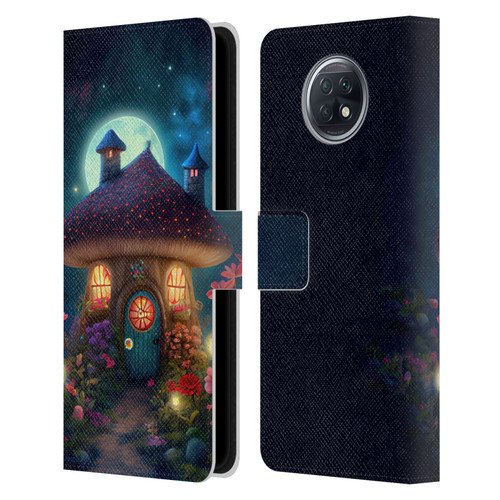 JK Stewart Graphics Mushroom House Leather Book Wallet Case Cover For Xiaomi Redmi Note 9T 5G
