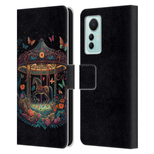 JK Stewart Graphics Carousel Dark Knight Garden Leather Book Wallet Case Cover For Xiaomi 12 Lite