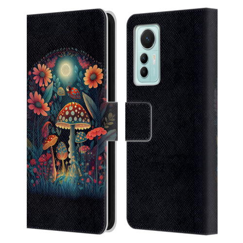 JK Stewart Graphics Ladybug On Mushroom Leather Book Wallet Case Cover For Xiaomi 12 Lite