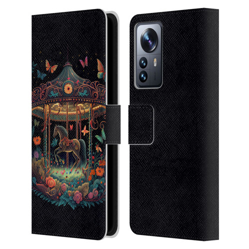 JK Stewart Graphics Carousel Dark Knight Garden Leather Book Wallet Case Cover For Xiaomi 12 Pro