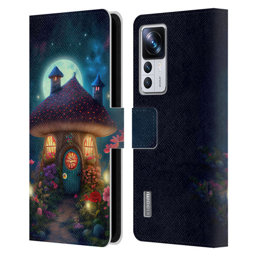 JK Stewart Graphics Mushroom House Leather Book Wallet Case Cover For Xiaomi 12T Pro