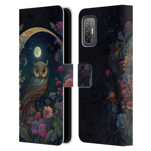 JK Stewart Key Art Owl Leather Book Wallet Case Cover For HTC Desire 21 Pro 5G
