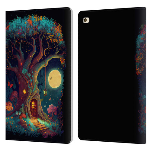 JK Stewart Key Art Tree With Small Door In Trunk Leather Book Wallet Case Cover For Apple iPad mini 4