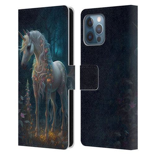 JK Stewart Key Art Unicorn Leather Book Wallet Case Cover For Apple iPhone 12 Pro Max
