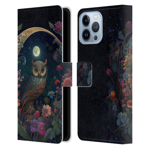 JK Stewart Key Art Owl Leather Book Wallet Case Cover For Apple iPhone 13 Pro Max