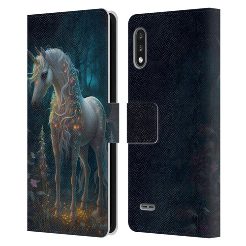 JK Stewart Key Art Unicorn Leather Book Wallet Case Cover For LG K22