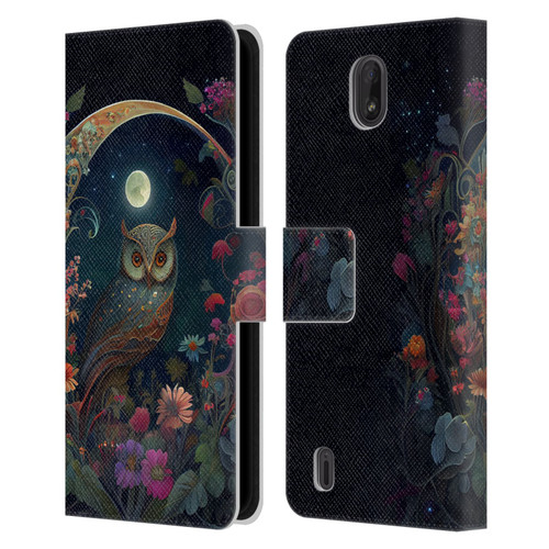 JK Stewart Key Art Owl Leather Book Wallet Case Cover For Nokia C01 Plus/C1 2nd Edition