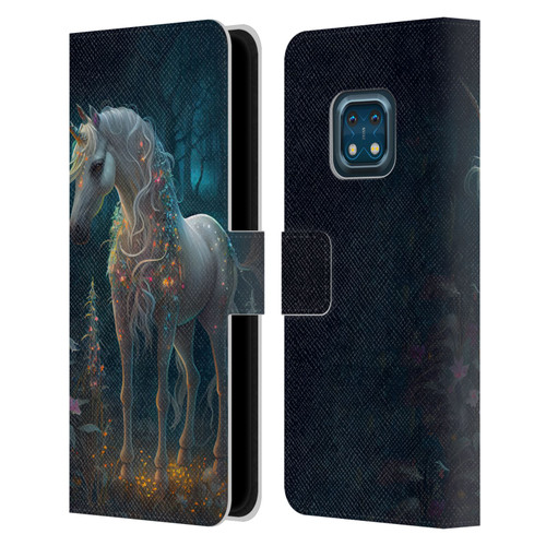 JK Stewart Key Art Unicorn Leather Book Wallet Case Cover For Nokia XR20