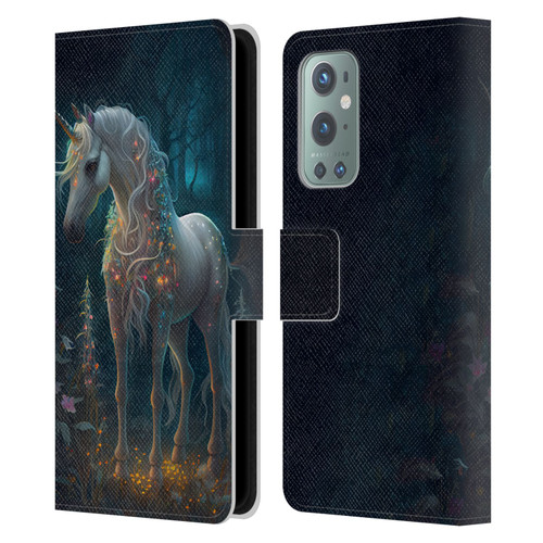 JK Stewart Key Art Unicorn Leather Book Wallet Case Cover For OnePlus 9