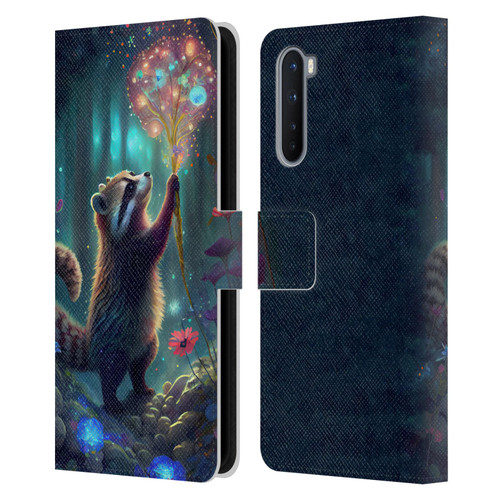 JK Stewart Key Art Raccoon Leather Book Wallet Case Cover For OnePlus Nord 5G