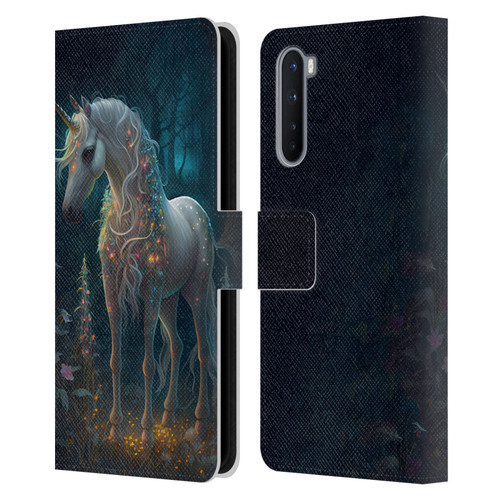 JK Stewart Key Art Unicorn Leather Book Wallet Case Cover For OnePlus Nord 5G