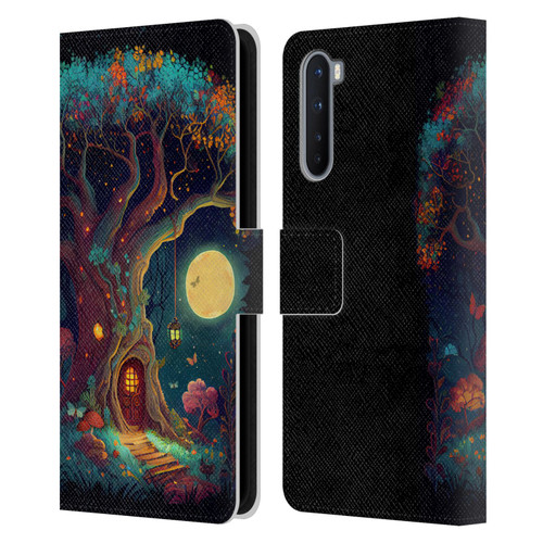 JK Stewart Key Art Tree With Small Door In Trunk Leather Book Wallet Case Cover For OnePlus Nord 5G