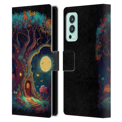 JK Stewart Key Art Tree With Small Door In Trunk Leather Book Wallet Case Cover For OnePlus Nord 2 5G