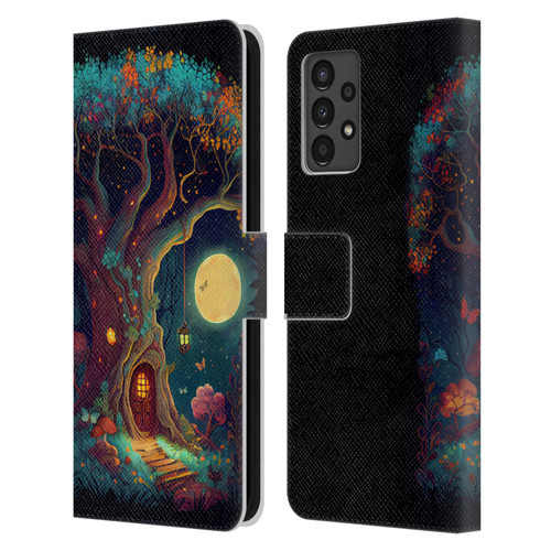 JK Stewart Key Art Tree With Small Door In Trunk Leather Book Wallet Case Cover For Samsung Galaxy A13 (2022)