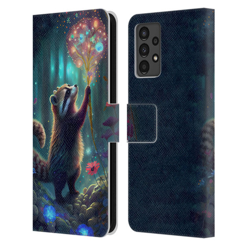 JK Stewart Key Art Raccoon Leather Book Wallet Case Cover For Samsung Galaxy A13 (2022)