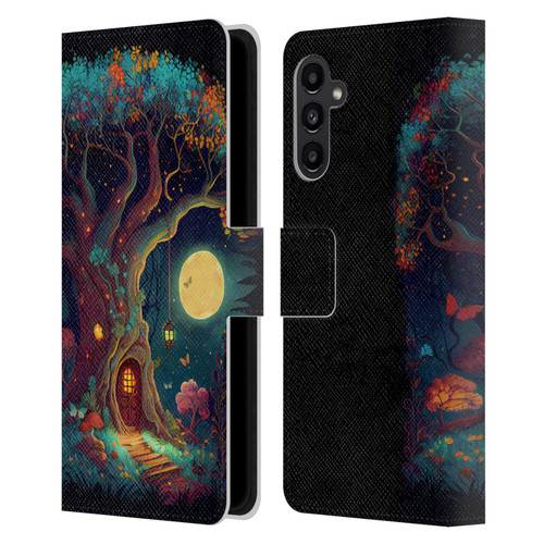 JK Stewart Key Art Tree With Small Door In Trunk Leather Book Wallet Case Cover For Samsung Galaxy A13 5G (2021)