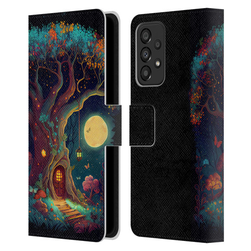 JK Stewart Key Art Tree With Small Door In Trunk Leather Book Wallet Case Cover For Samsung Galaxy A33 5G (2022)