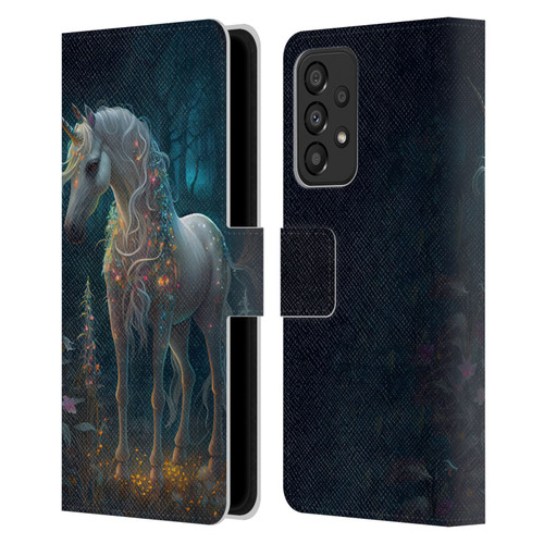 JK Stewart Key Art Unicorn Leather Book Wallet Case Cover For Samsung Galaxy A33 5G (2022)