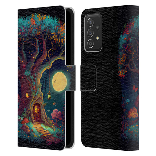 JK Stewart Key Art Tree With Small Door In Trunk Leather Book Wallet Case Cover For Samsung Galaxy A53 5G (2022)