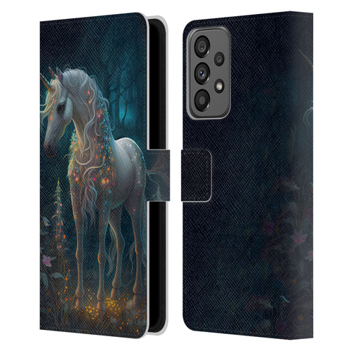 JK Stewart Key Art Unicorn Leather Book Wallet Case Cover For Samsung Galaxy A73 5G (2022)