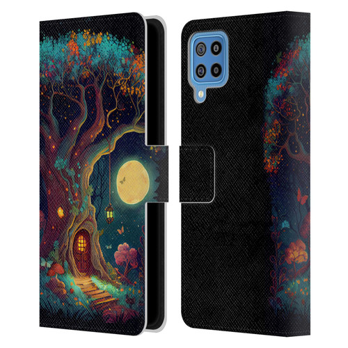 JK Stewart Key Art Tree With Small Door In Trunk Leather Book Wallet Case Cover For Samsung Galaxy F22 (2021)