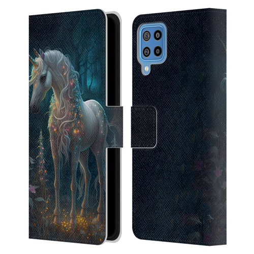 JK Stewart Key Art Unicorn Leather Book Wallet Case Cover For Samsung Galaxy F22 (2021)