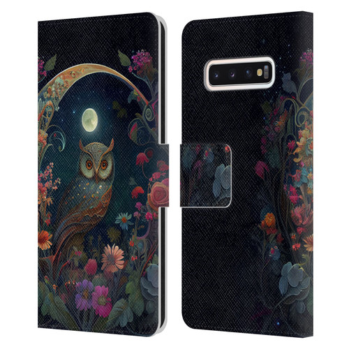 JK Stewart Key Art Owl Leather Book Wallet Case Cover For Samsung Galaxy S10