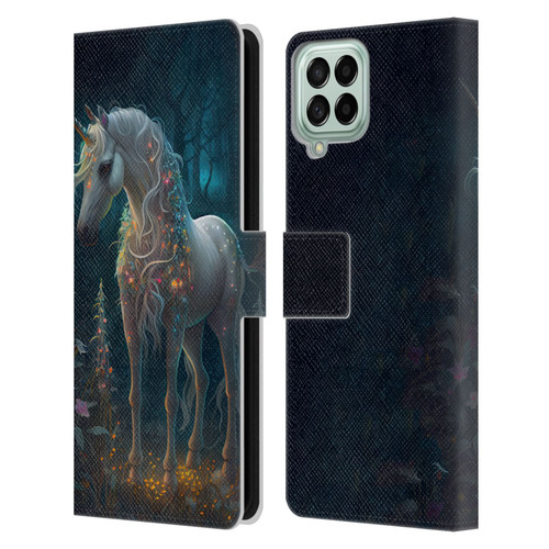 JK Stewart Key Art Unicorn Leather Book Wallet Case Cover For Samsung Galaxy M33 (2022)