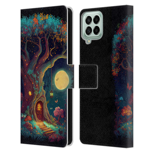 JK Stewart Key Art Tree With Small Door In Trunk Leather Book Wallet Case Cover For Samsung Galaxy M33 (2022)