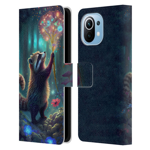 JK Stewart Key Art Raccoon Leather Book Wallet Case Cover For Xiaomi Mi 11