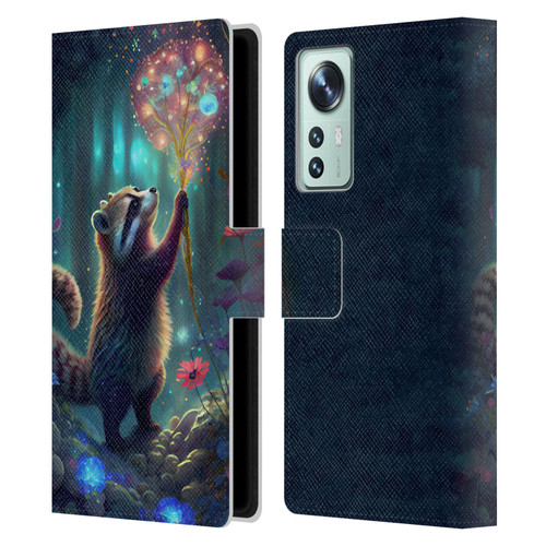 JK Stewart Key Art Raccoon Leather Book Wallet Case Cover For Xiaomi 12