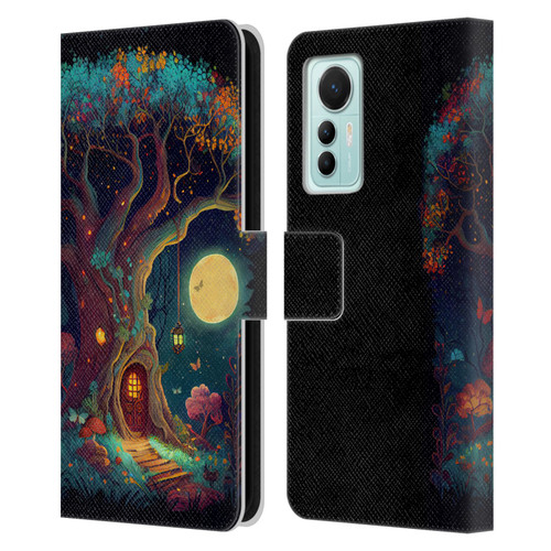 JK Stewart Key Art Tree With Small Door In Trunk Leather Book Wallet Case Cover For Xiaomi 12 Lite