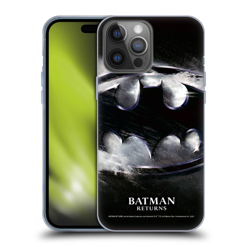 Batman Returns Key Art Oversized Logo Soft Gel Case for Apple iPhone 14 Pro Max