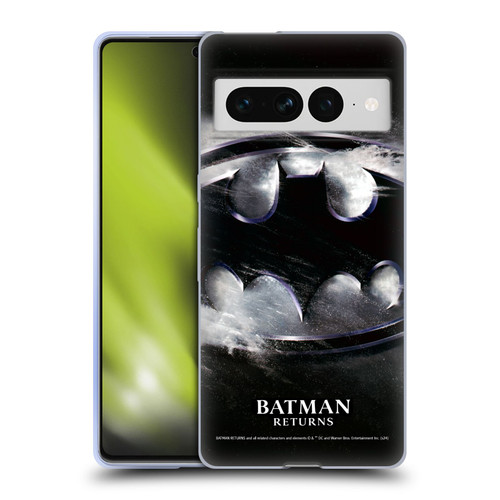 Batman Returns Key Art Oversized Logo Soft Gel Case for Google Pixel 7 Pro
