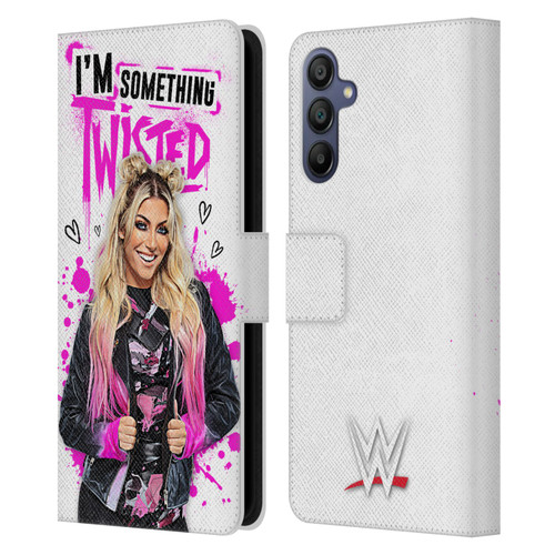 WWE Alexa Bliss Something Twisted Leather Book Wallet Case Cover For Samsung Galaxy A15