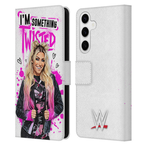 WWE Alexa Bliss Something Twisted Leather Book Wallet Case Cover For Samsung Galaxy S24+ 5G