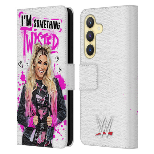WWE Alexa Bliss Something Twisted Leather Book Wallet Case Cover For Samsung Galaxy S24 5G