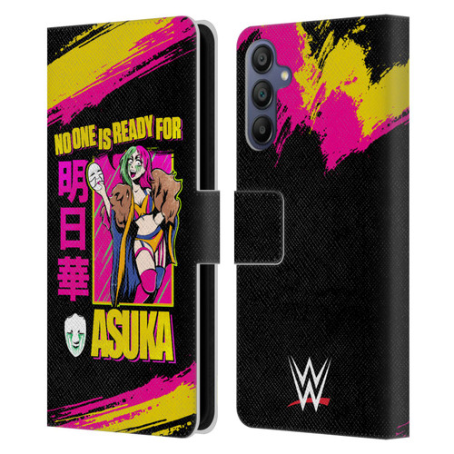 WWE Asuka No One Is Ready Leather Book Wallet Case Cover For Samsung Galaxy A15