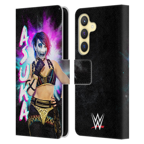 WWE Asuka Black Portrait Leather Book Wallet Case Cover For Samsung Galaxy S24 5G