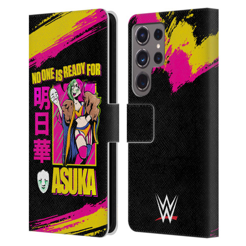 WWE Asuka No One Is Ready Leather Book Wallet Case Cover For Samsung Galaxy S24 Ultra 5G