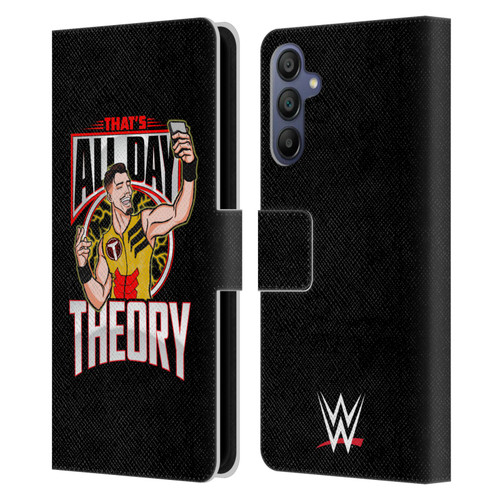 WWE Austin Theory All Day Theory Leather Book Wallet Case Cover For Samsung Galaxy A15