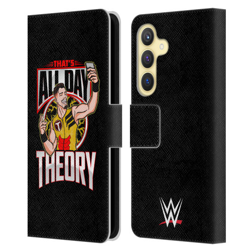 WWE Austin Theory All Day Theory Leather Book Wallet Case Cover For Samsung Galaxy S24 5G