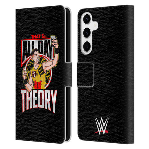 WWE Austin Theory All Day Theory Leather Book Wallet Case Cover For Samsung Galaxy S24+ 5G